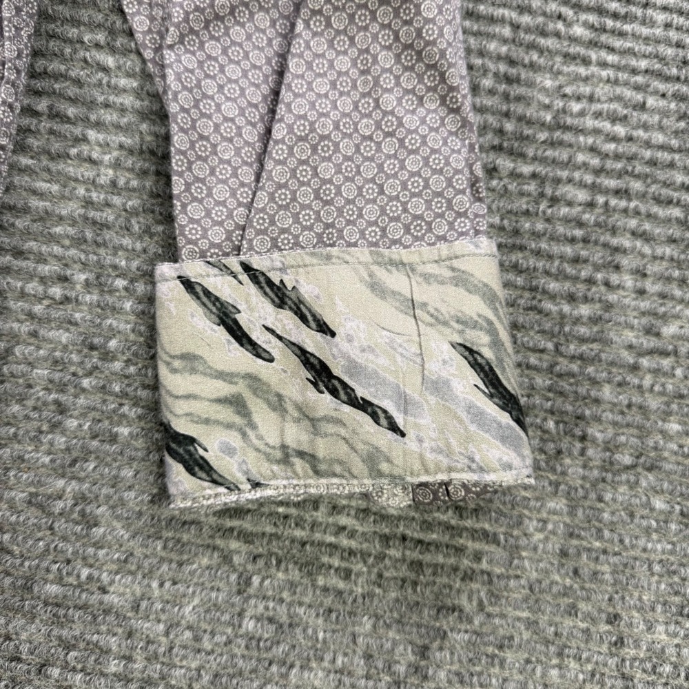 Jerry Garcia Excelsior Mens Large Grey Geometric Medallion Button Down Shirt L - Picture 6 of 16